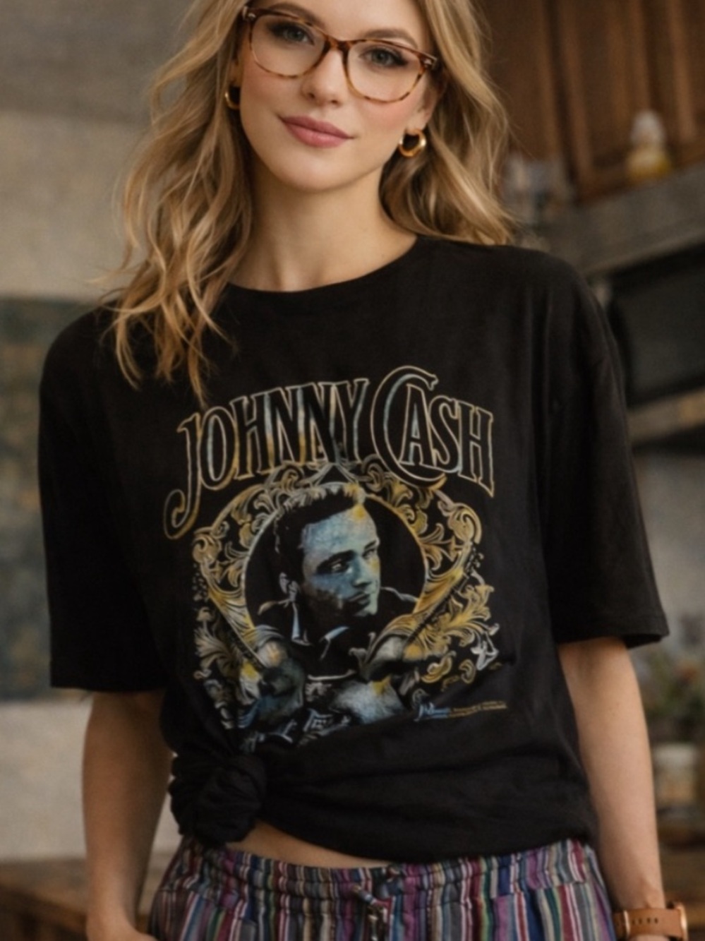 Johnny Cash Nashville Tennessee Black Concert T-Shirt - Picture 9 of 9